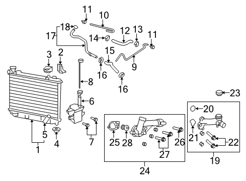 2008 Pontiac G8 Radiator & Components Reservoir Cap Diagram for 92202291