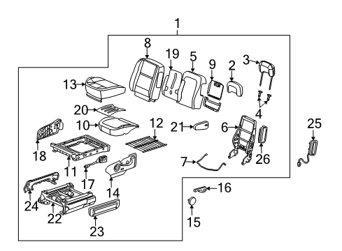 2006 Saturn Relay Front Seat Components Seat Asm-Pass *Gray Diagram for 25781416