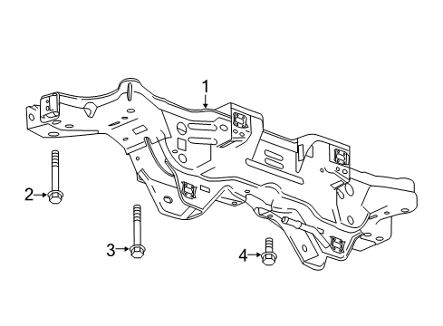 2019 Chevrolet Malibu Suspension Mounting - Rear Suspension Crossmember Bolt Diagram for 11549176
