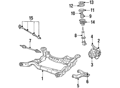 1986 Pontiac Fiero Rear Suspension Mounting Rotor Diagram for 10022442
