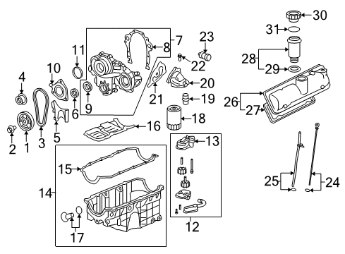 2009 Saturn Vue Filters By-Pass Valve Diagram for 25014612