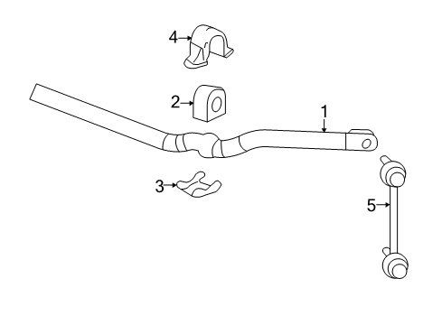 2011 Cadillac CTS Stabilizer Bar & Components - Front Stabilizer Link Nut Diagram for 11588357