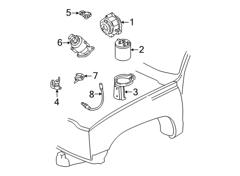 1998 GMC C2500 EGR System Valve Asm-Secondary Air Injection Check Diagram for 12562568