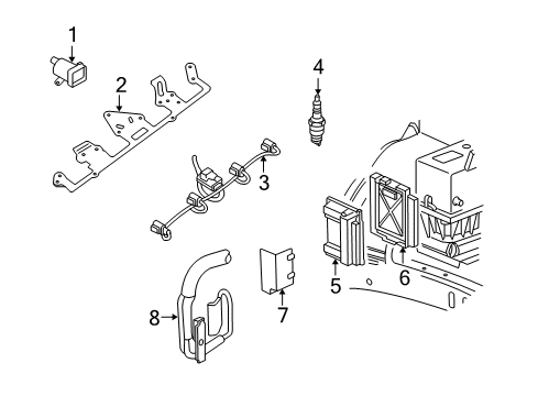 2005 Saab 9-7x Ignition System Ignition Module Diagram for 19300921