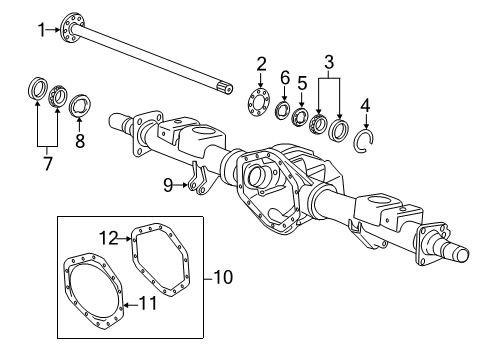 2014 GMC Sierra 2500 HD Axle Housing - Rear Outer Bearing Lock Ring Diagram for 22793218
