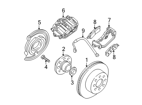 2001 GMC Sierra 2500 Brake Components Rotor Diagram for 15712801