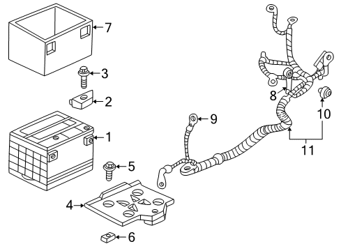 2006 Buick Rendezvous Battery Tray Asm-Battery Diagram for 15140321