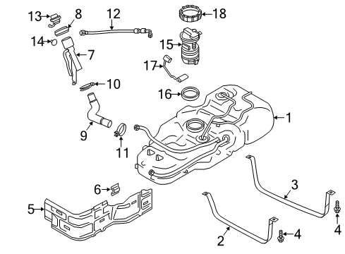 2015 Chevrolet City Express Fuel Supply TANK KIT, FUEL Diagram for 19318134
