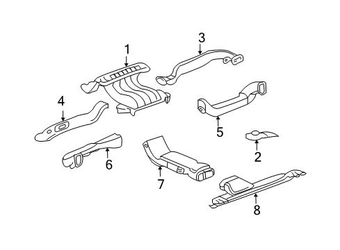 2015 Chevrolet Traverse Ducts Defroster Nozzle Diagram for 22847214