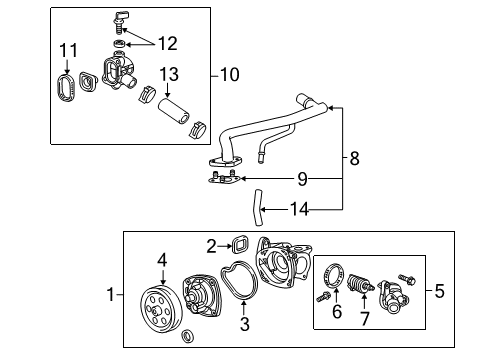 2015 Cadillac CTS Cooling System, Radiator, Water Pump, Cooling Fan Pulley Diagram for 12643468