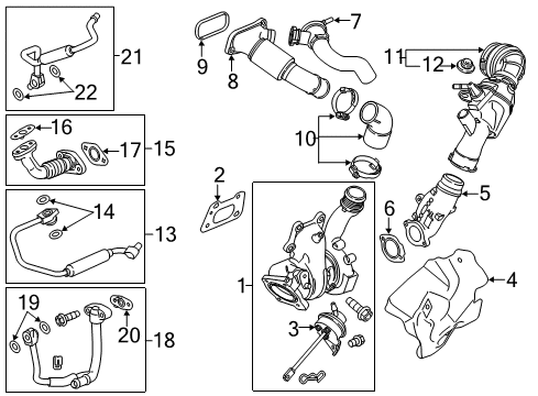 2014 Cadillac CTS Turbocharger Housing Grommet Diagram for 12563914