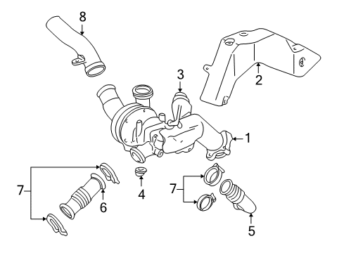 2000 GMC Savana 3500 Exhaust Components Converter & Pipe Diagram for 15160977
