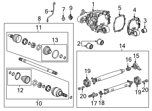 2014 Chevrolet Camaro Axle & Differential - Rear Axle Assembly Nut Diagram for 11611687