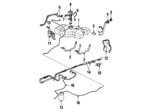 1992 Chevrolet Caprice Filters Fuel Filter Diagram for 25121472