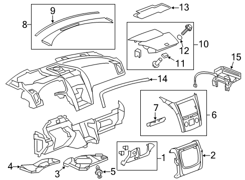 2013 Chevrolet Traverse Cluster & Switches, Instrument Panel Compartment Diagram for 84031061