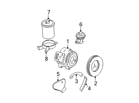1988 Chevrolet Astro Emission Components Pump Asm-Air Injection Diagram for 7849832