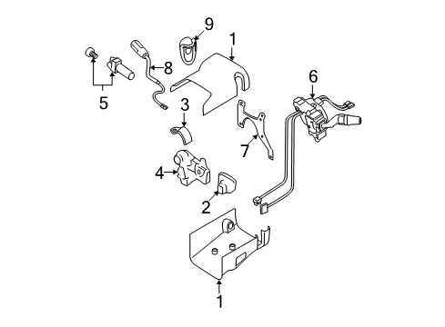 2005 GMC Canyon Shroud, Switches & Levers Seal Diagram for 26108441