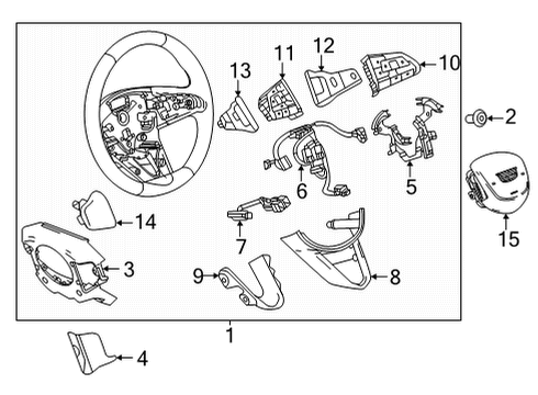 2021 Cadillac CT4 Steering Column & Wheel, Steering Gear & Linkage Column Assembly Nut Diagram for 11588293