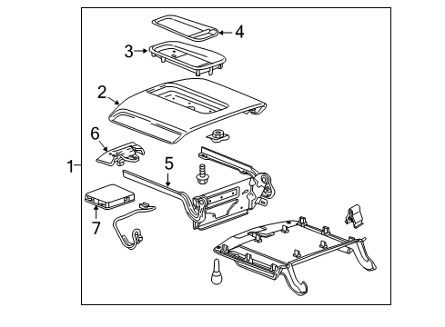 2016 Cadillac Escalade Center Console Armrest Diagram for 84105142