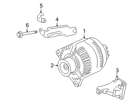 2010 Pontiac Vibe Alternator GENERATOR Diagram for 19205245