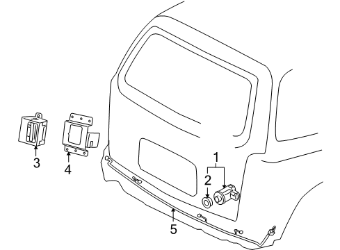 2006 Buick Terraza Electrical Components Distance Sensor Diagram for 89047101