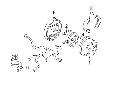 1997 Chevrolet Venture Brake Components Hub & Bearing Bolt Diagram for 10221918