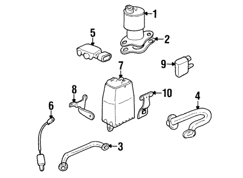 2000 Oldsmobile Intrigue Powertrain Control Oxygen Sensor Diagram for 12562621