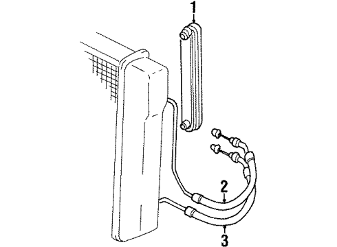 1994 Pontiac Grand Am Oil Cooler Cooler Asm, Trans Oil Diagram for 52467269