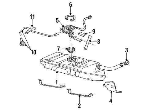 2000 Pontiac Firebird Fuel Supply Cable Asm-Accelerator Control Diagram for 12565560