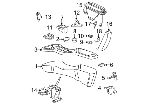 2005 Chevrolet Cavalier Gear Shift Control - AT Drive Plate Diagram for 12647333