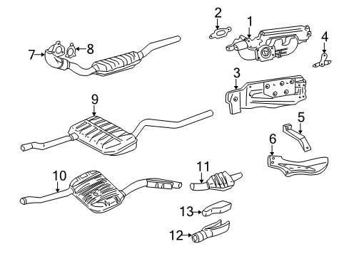 2000 Volvo S70 Exhaust Components Intermed Pipe Diagram for 9442908