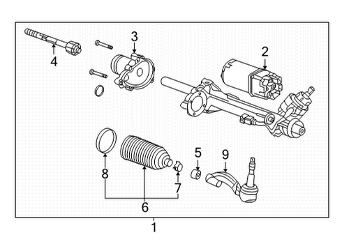 2021 Cadillac CT4 Steering Column & Wheel, Steering Gear & Linkage Boot Kit Clamp Diagram for 94478875