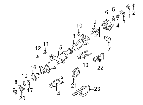 2003 Cadillac Seville Housing & Components Housing, Steering Column Diagram for 26052092