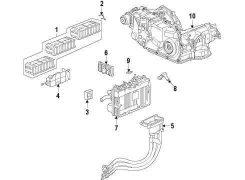 2009 Saturn Aura Automatic Transmission Generator Assembly-(W/ Starter) Diagram for 24242950