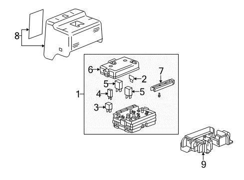 2008 Saab 9-7x Electrical Components Circuit Breaker Diagram for 12088575