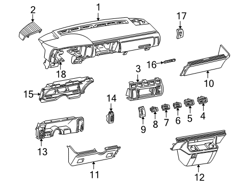 1992 Chevrolet Astro Auxiliary Heater & A/C Resistor Asm-Auxiliary A/C Blower Motor Diagram for 15614098