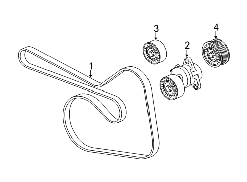 2015 Chevrolet Cruze Belts & Pulleys Serpentine Belt Diagram for 55578811