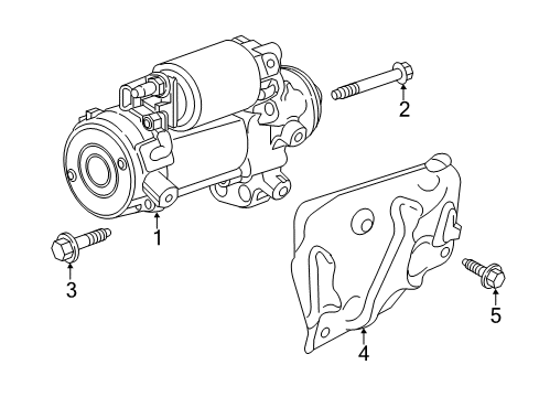 2014 Cadillac CTS Starter Starter Diagram for 12644788