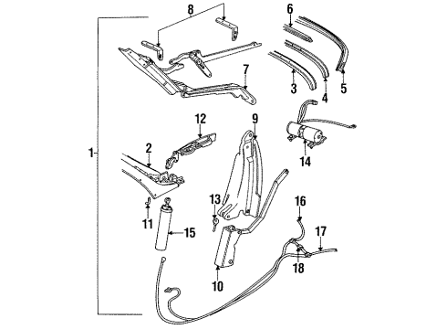 1988 Chevrolet Cavalier Hardware Pump, Folding Top (W/Motor) Diagram for 12396408