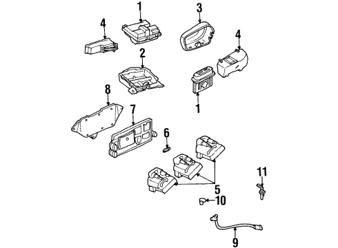 1997 Chevrolet Lumina Powertrain Control Sensor Asm-Crankshaft Position Diagram for 10226176
