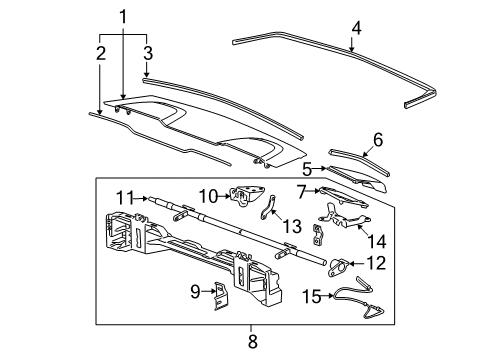 2006 Pontiac G6 Stowage Compartment Actuator Cable Diagram for 25906916