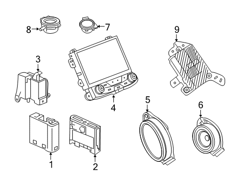 2020 Buick Envision Sound System Module Diagram for 84307902
