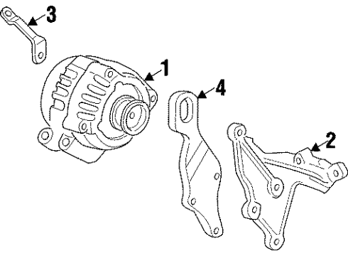 1997 Oldsmobile Cutlass Alternator GENERATOR Assembly (Remanufacture)(Cs130D-100) Diagram for 10463884
