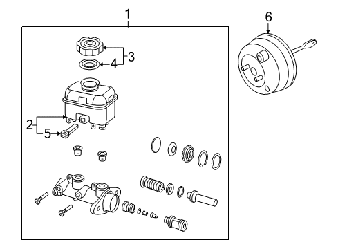 2006 Pontiac GTO Dash Panel Components Booster, Power Brake(Vacuum) Diagram for 92171294
