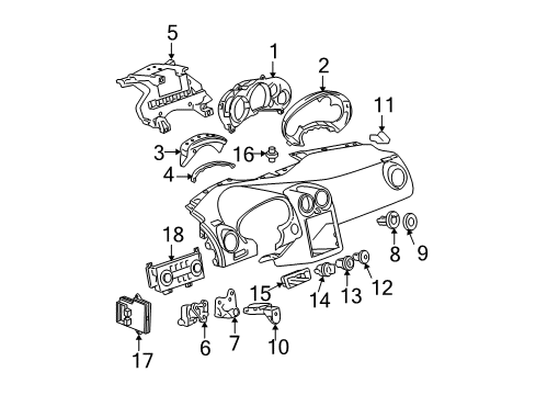 2006 Pontiac G6 Cluster & Switches Ignition Cylinder Diagram for 20759306