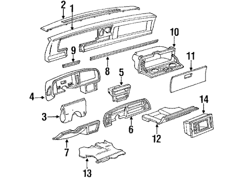 1991 Buick Reatta Instrument Panel Gauge Cluster Diagram for 16139696