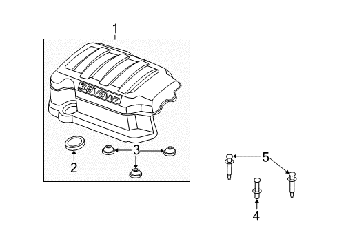 2007 Saturn Outlook Engine Appearance Cover Shield Asm-Upper Intake Manifold Sight Diagram for 12617629