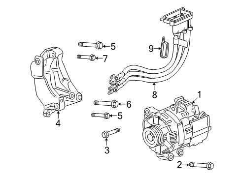 2007 Saturn Aura Electrical Components Generator Asm-(W/ Starter) Diagram for 24243169