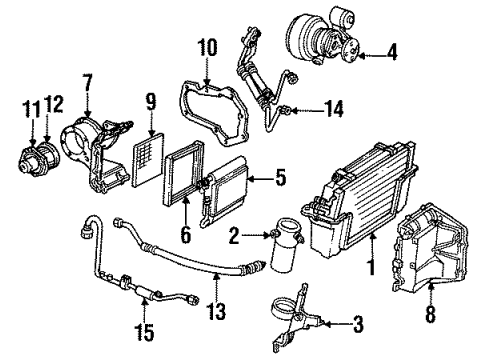1987 Chevrolet Corvette Blower Motor & Fan Resistor Diagram for 14093106