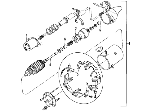 1993 Chevrolet Lumina Starter Starter, (Remanufacture) Diagram for 10465312